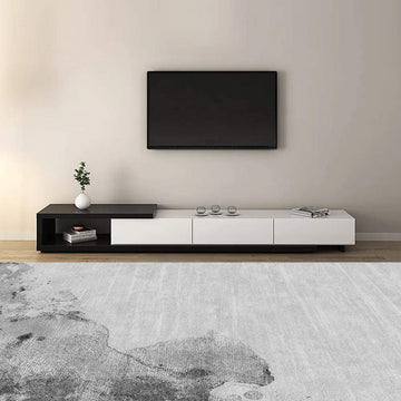 Modern TV Stand Retracted & Extendable 3-Drawer Media Console-Wehomz-Furniture,Living Room Furniture,TV Stands